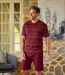 Pyjashort Col Rond Bordeaux-2