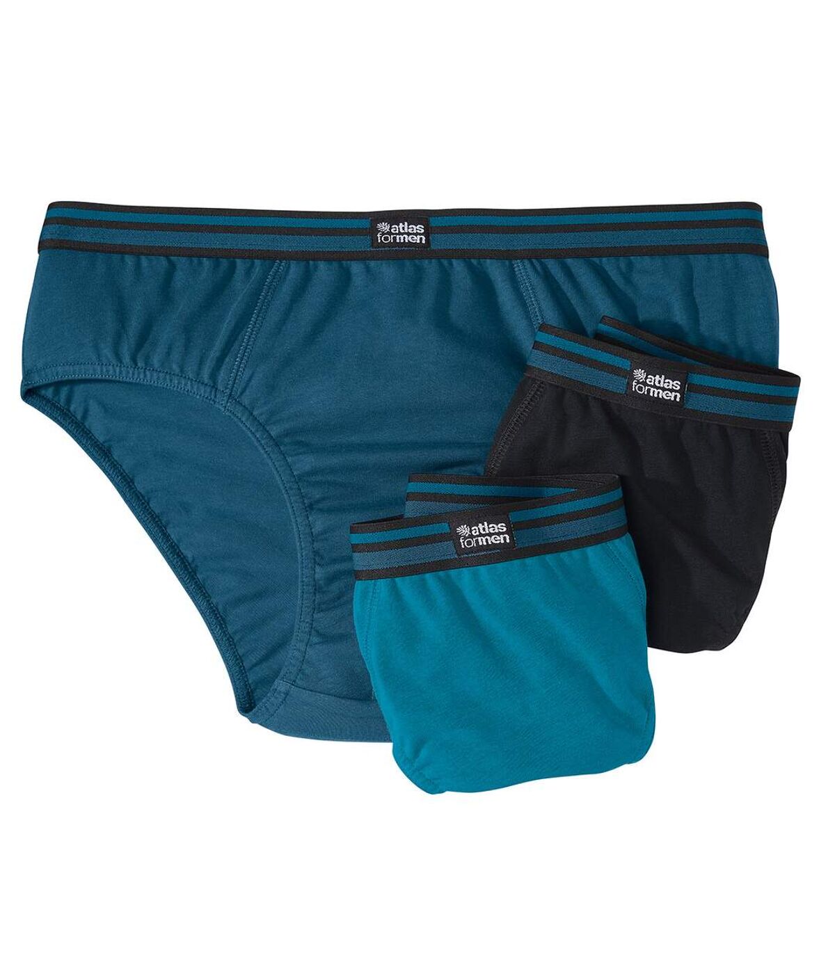 3er-Pack Slips aus Jersey Atlas For Men