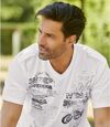 Set van 2 T-shirts met epauletten met knoop Atlas For Men