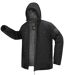 Men's Black Softshell Parka - Adjustable Hood 