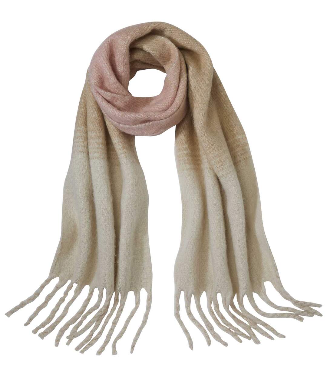 Women's Warm Scarf - Pink Beige-2