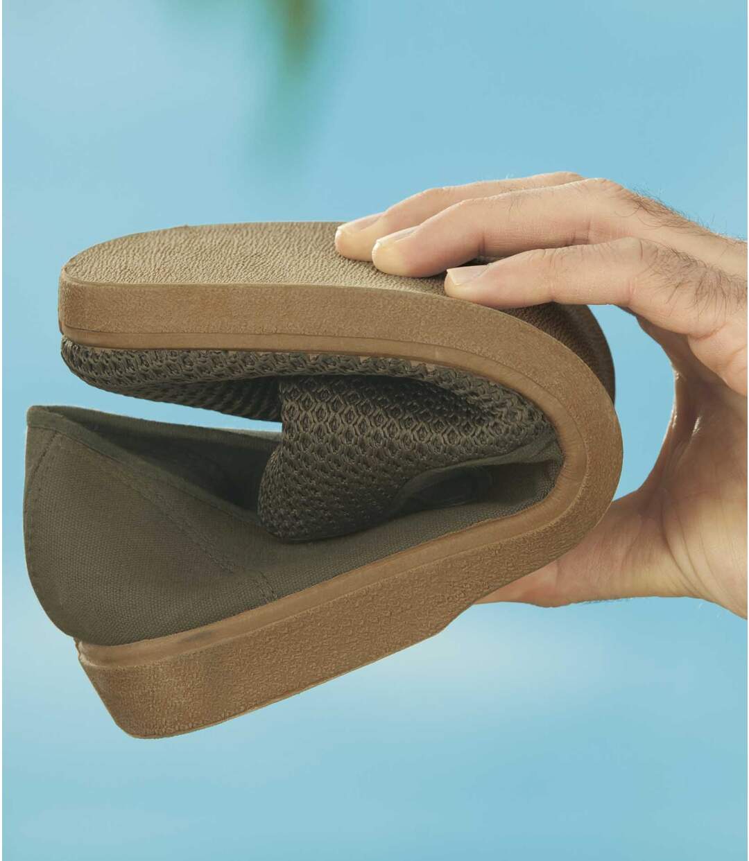Mocassinsvan elastische stof-3