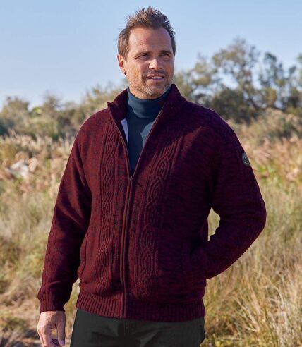 Men's Fleece-Lined Knitted Jacket 
