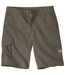 Men's Taupe Canvas Cargo Shorts