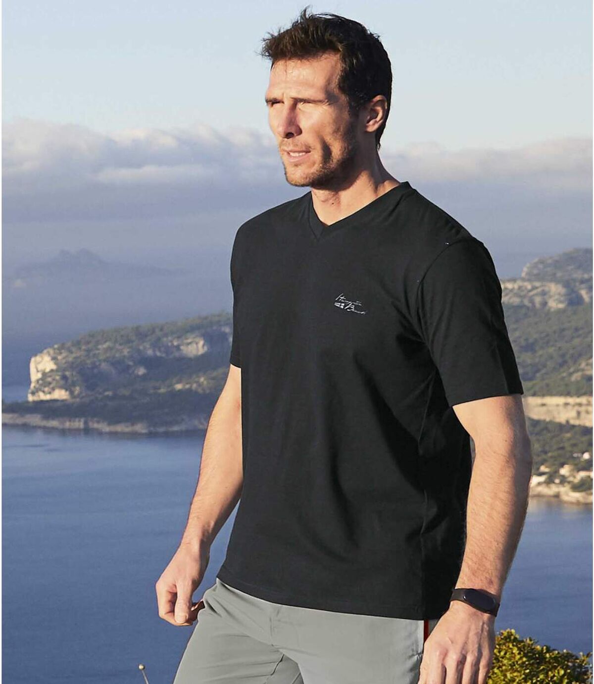 4er-Pack T-Shirts Hampton Beach mit V-Ausschnitt Atlas For Men