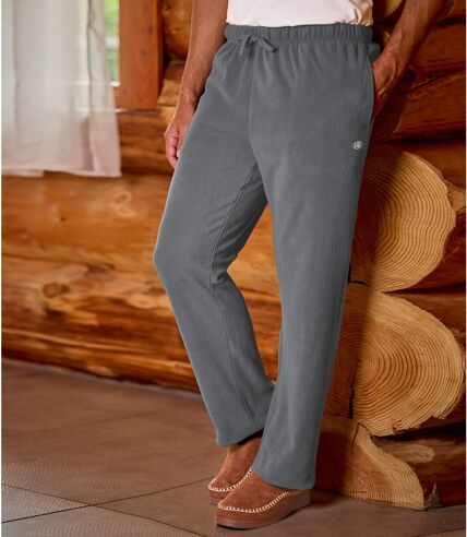 Men's Grey Microfleece Joggers - Elasticated Waistband