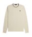 Polo Manches Longues Motif Col À Double Rayure Homme Blanc Cassé Fred Perry-1