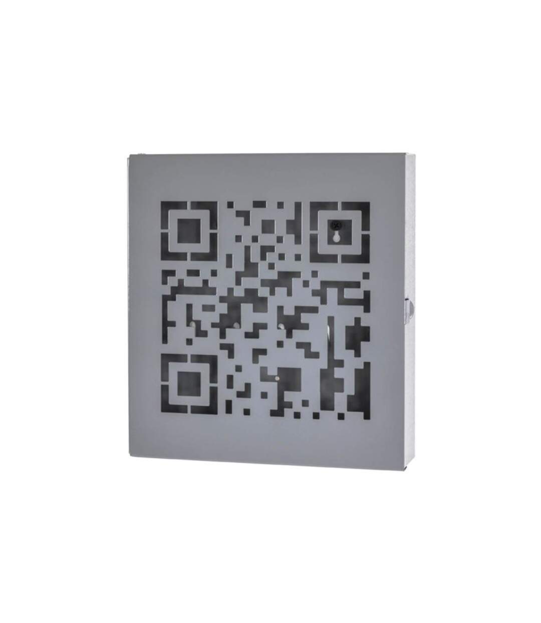 Boîte à Clés Métal QR Code 24cm Gris-1