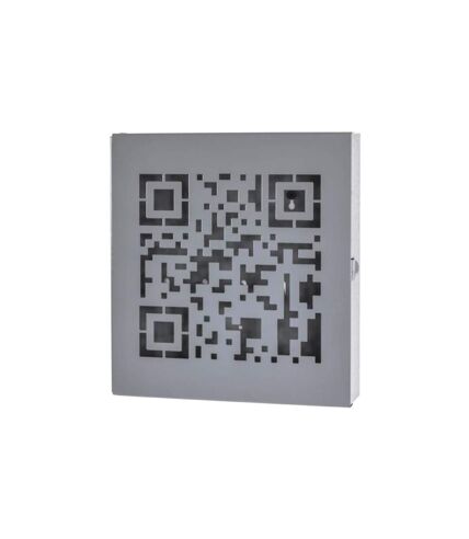 Boîte à Clés Métal QR Code 24cm Gris