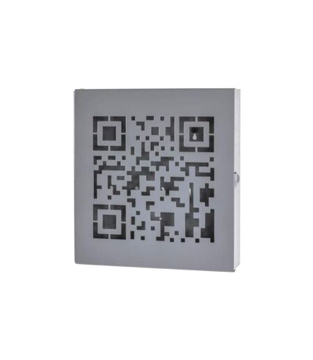 Boîte à Clés Métal QR Code 24cm Gris