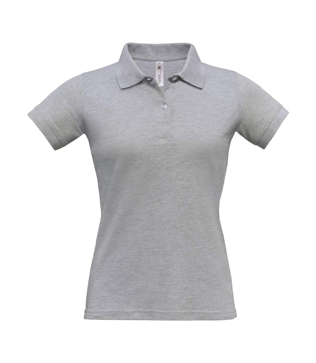 Polo manches courtes - femme - PW455 - gris chiné foncé