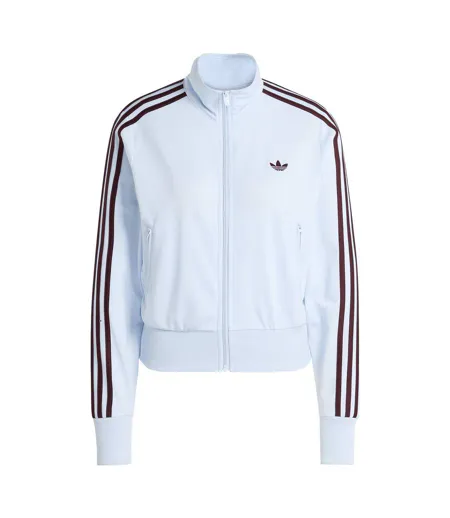 Haut De Survêtement Motif/style 3 Rayures Firebird Femme Bordeaux Foncé Bleu Ciel Adidas