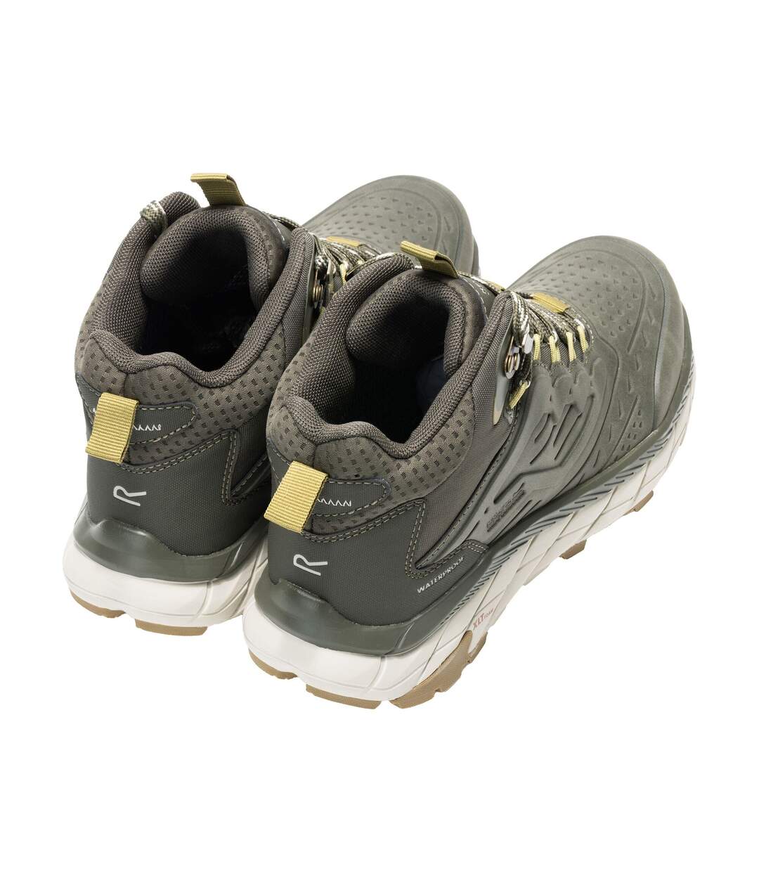 Chaussures Montantes De Marche Derino Femme Kaki Foncé Kaki Désert Regatta-2