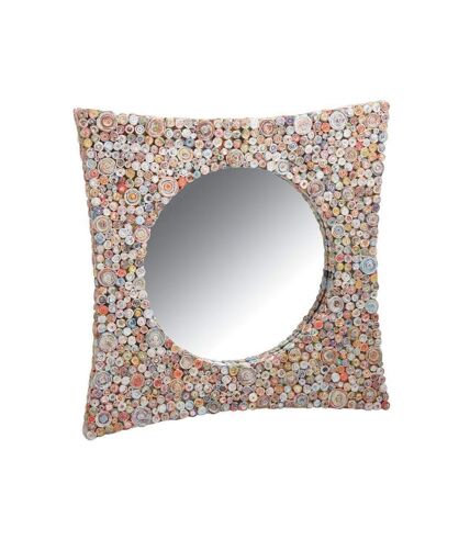 Miroir carré incurvé en papier recyclé