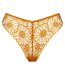 Tanga en dentelle florale et tulle transparent