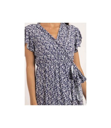 Robe courte portefeuille motifs INEZA - Dona X Lisa