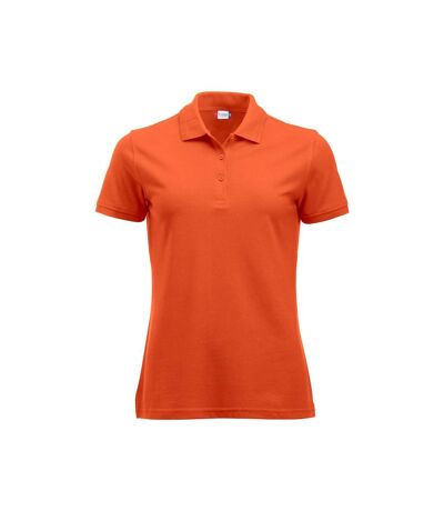 Clique Womens/Ladies Manhattan Polo Shirt (Blood Orange)