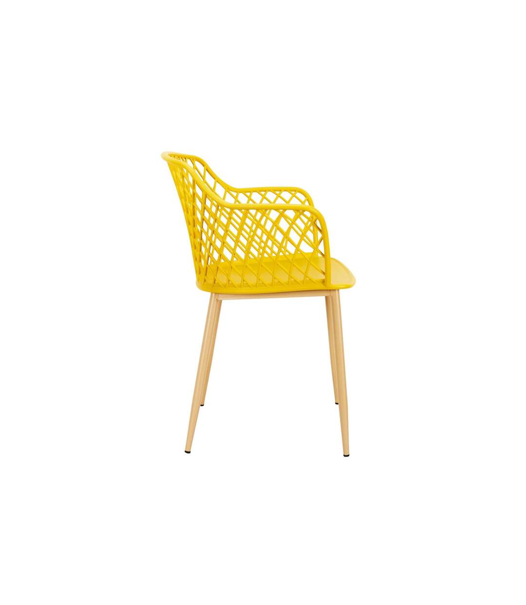 Lot de 4 Fauteuils Design Malaga 80cm Jaune-4