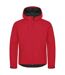 Mens Classic Soft Shell Jacket Red Clique-1