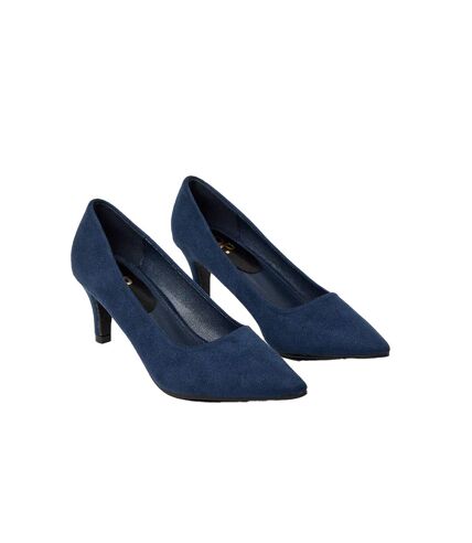 Womens/ladies dora kitten heel court shoes navy Dorothy Perkins