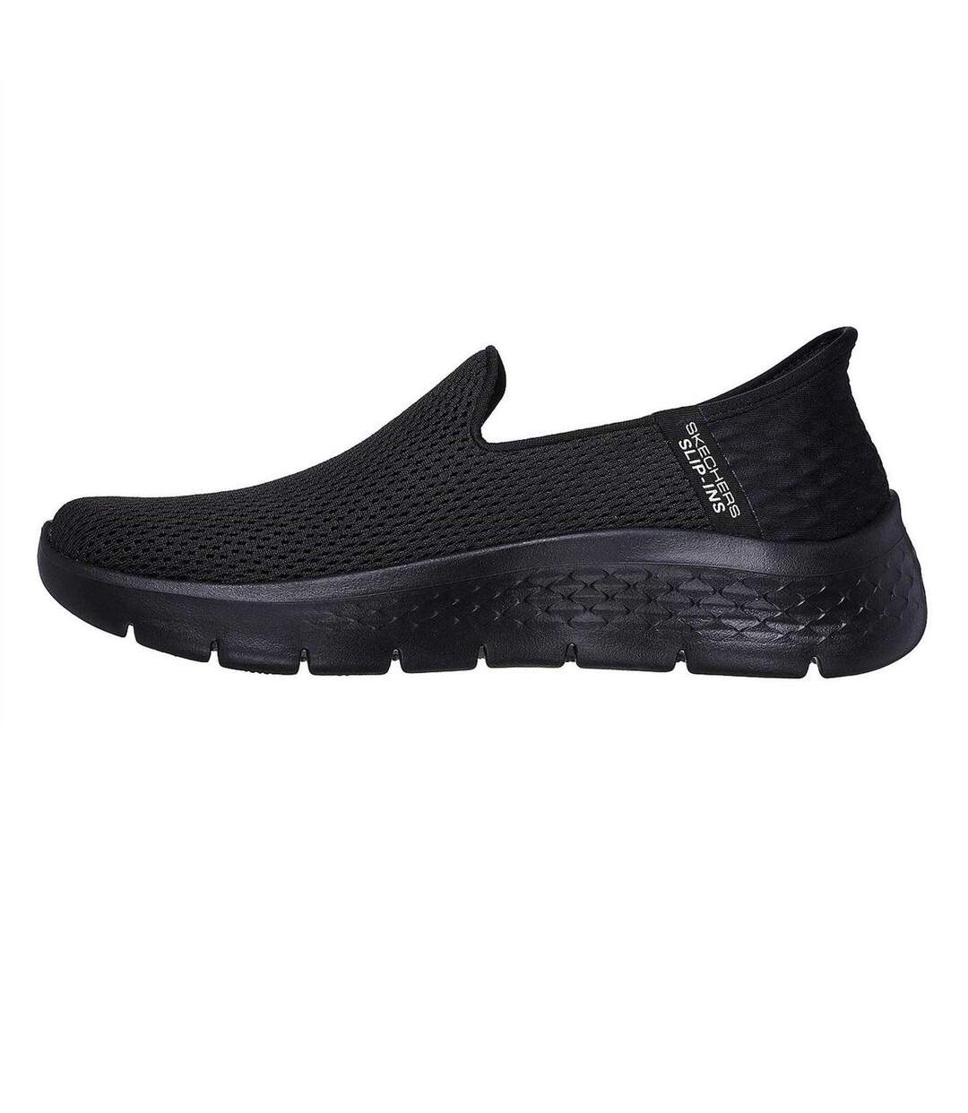 Womens/ladies Go Walk Mesh Slip-on Trainers Black Skechers-2