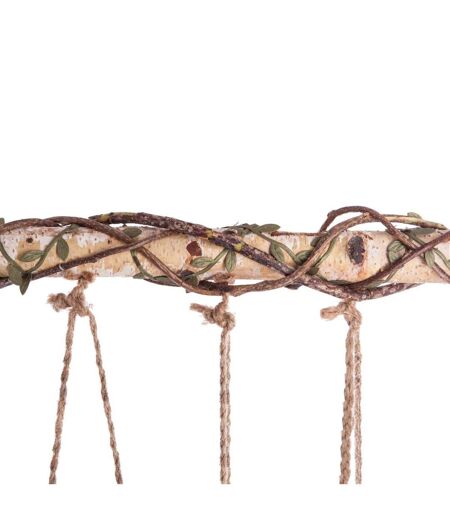 Soliflore à Suspendre en Bois 5 Têtes 65cm Naturel