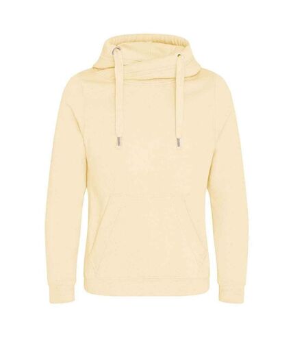 Awdis Unisex Adult Crossover Collar Hoodie (Vanilla)