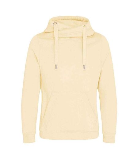 Awdis Unisex Adult Crossover Collar Hoodie (Vanilla)