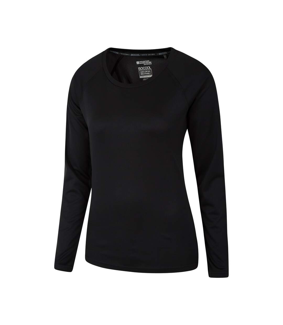 Womens/ladies Endurance Long-sleeved Top Black Mountain Warehouse-3