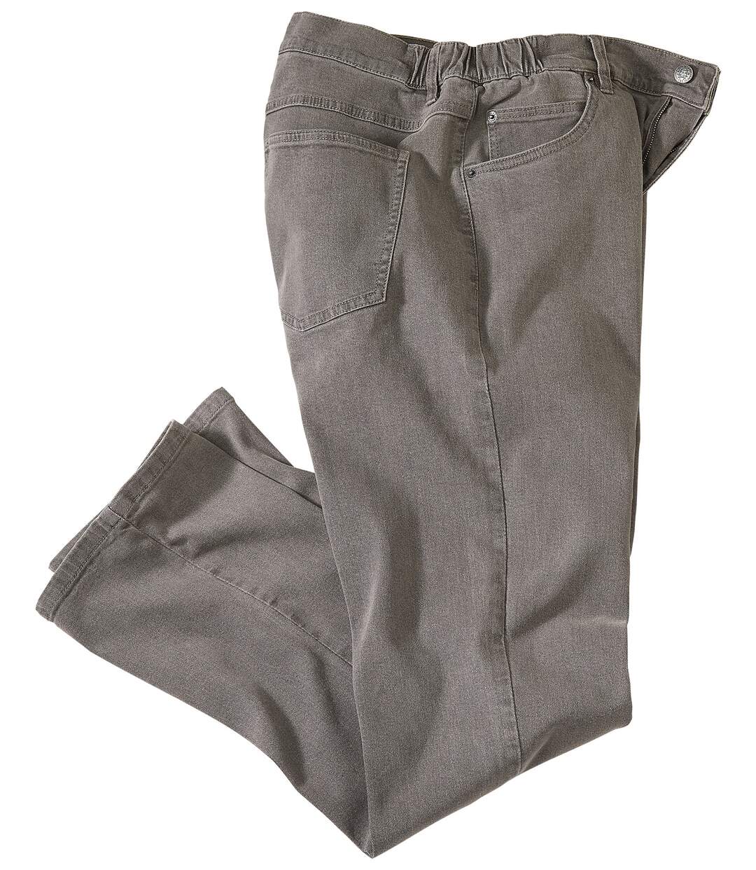 Men's Grey Semi-Elasticated Jeans