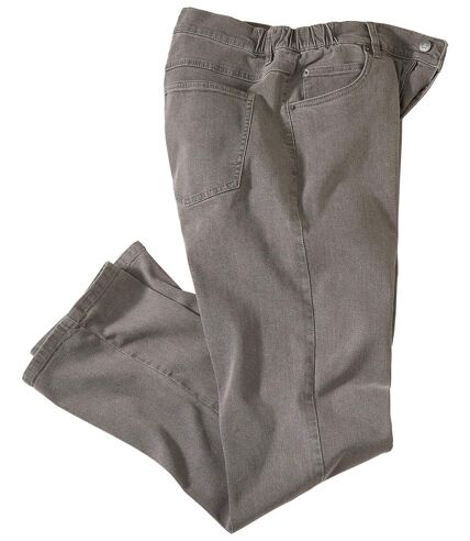 Men's Grey Regular Stretch Jeans