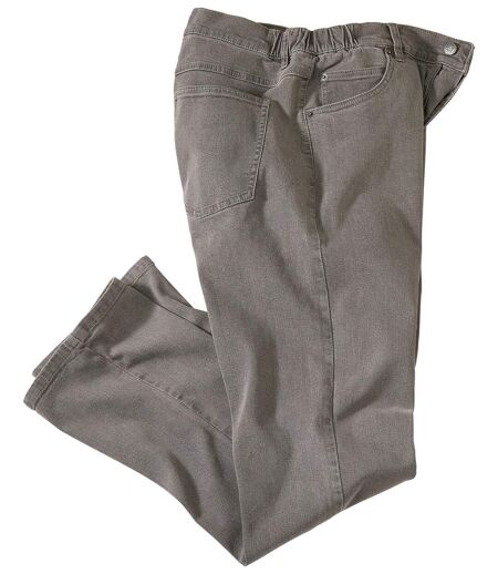 Men's Gray Regular Stretch Jeans