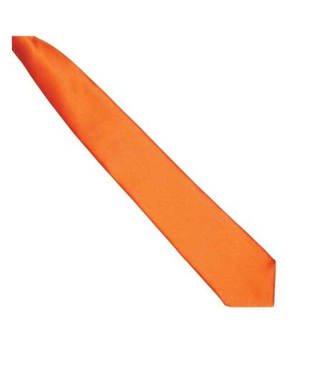 Premier Colours Mens Satin Clip Tie (Orange) (One size) - UTRW4407