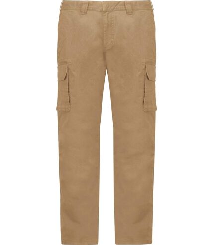 Pantalon multipoches pour homme - K744 - beige camel