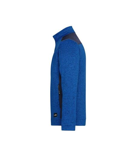 Veste Polaire Strong Homme Rouge Chiné Noir James And Nicholson