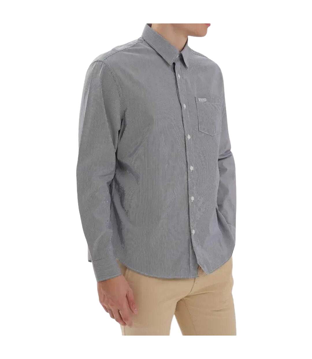 Chemise Motif/style Rayé Homme Blanc Gris Guess-4