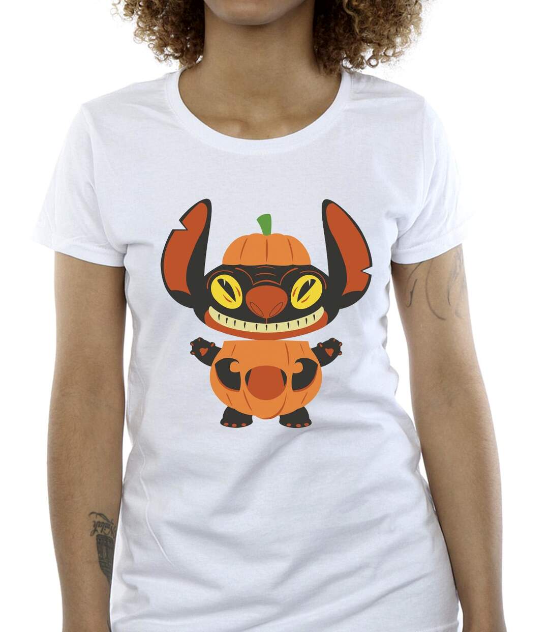 Disney Femme/Les femmes Lilo & Stitch Pumpkin Costume Cotton T-Shirt (Blanc) - UTBI26031-3