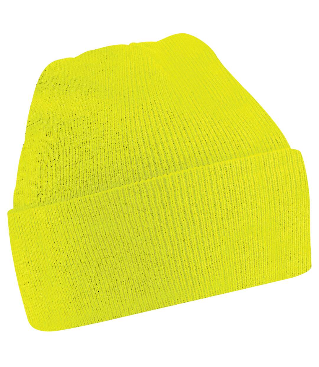 Bonnet tricoté unisexe jaune fluo Beechfield