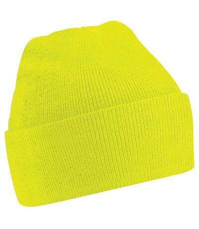 Beechfield® Soft Feel Knitted Winter Hat (Fluorescent Yellow)