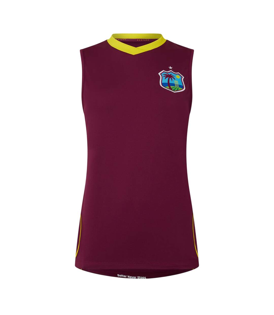 Débardeur Sans Manches Cricket West Indies T20 Femme Bordeaux Foncé Castore-1