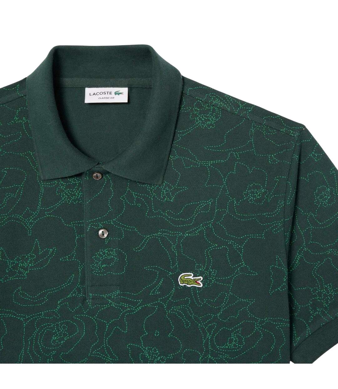 Polo Style Floral L.12.12 Homme Vert Lacoste-4