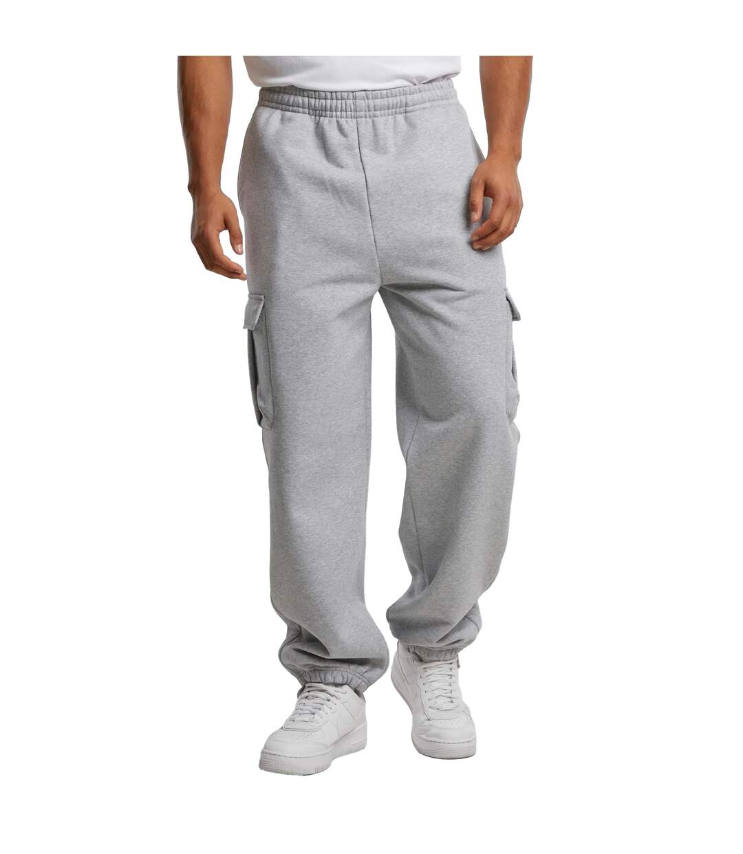 Pantalon De Jogging À Poches 90s Homme Gris Chiné Urban Classics-1