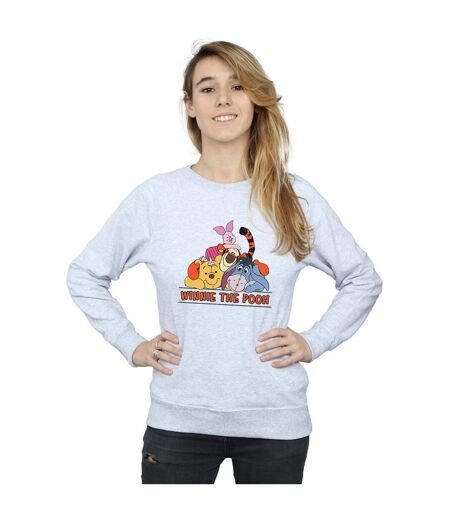 Disney Sweatshirt Winnie The Pooh Group Femme/Ladies (Gris sportif) - UTBI42918