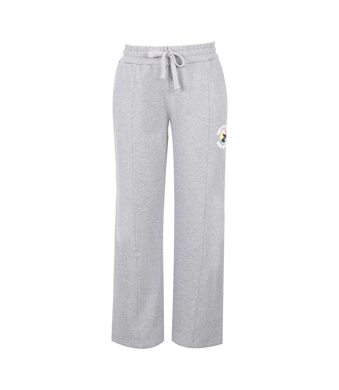 Womens/ladies Cotton Logo Standard Joggers Grey Pretty Boy Ugly World-1