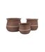 Cache-pots en jonc marron (lot de 3)