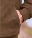 Men's Brown Faux-Suede Jacket-10