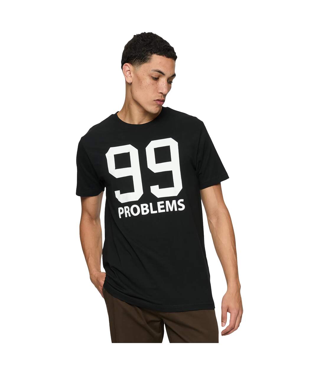 T-shirt Hommes 99 Problèmes Noir Mister Tee-2