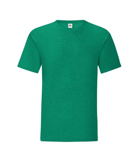 T-shirt Iconic Homme Vert Chiné Fruit Of The Loom
