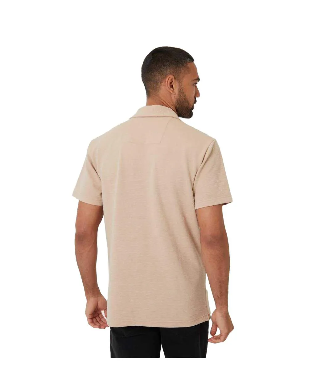 Mens Embley Solid Relaxed Fit Shirt Stone Threadbare-2