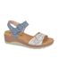 Womens/ladies Fera Pu Sandals Blue Cipriata-1